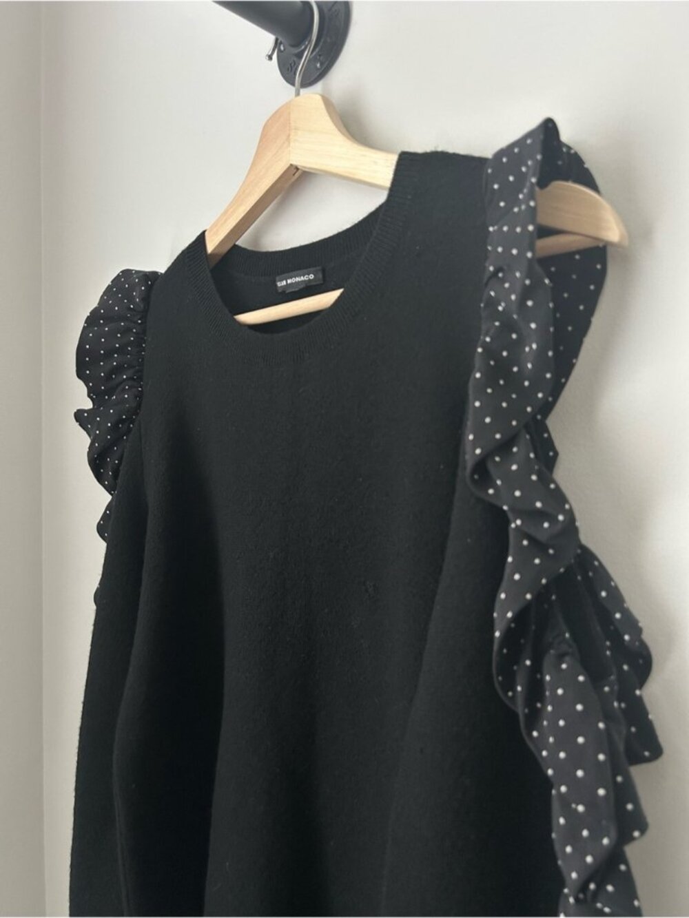 Club Monaco Cold-Shoulder Ruffle Sweater - Picture 5 of 11